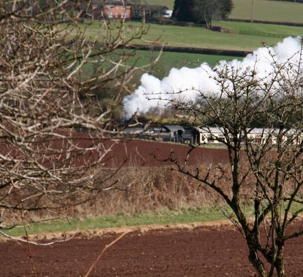 West Somerset Railway seen from the woods