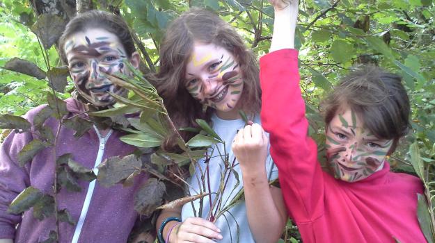 Children with face paint on 