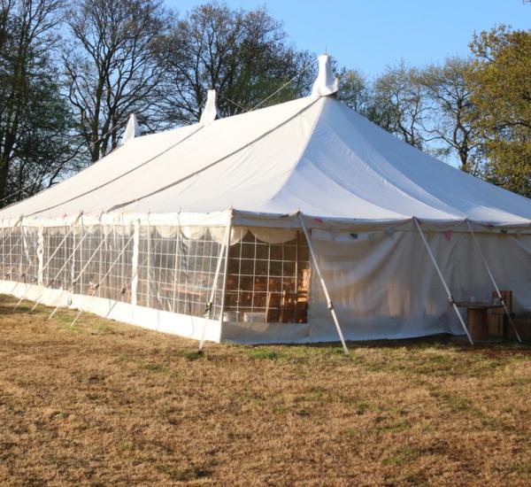 Marquee in the woods