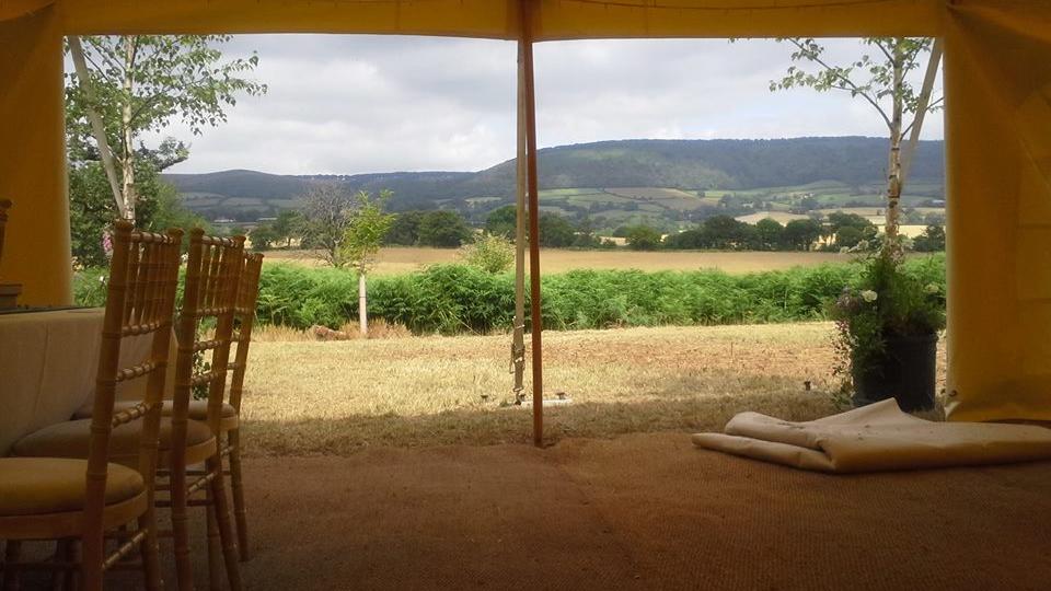 view from inside the marquee